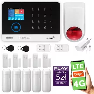 Bezdrôtový alarm WiFi + GSM 4 g LTE s aplikáciou TUYA, HUXGO HXA003 4g